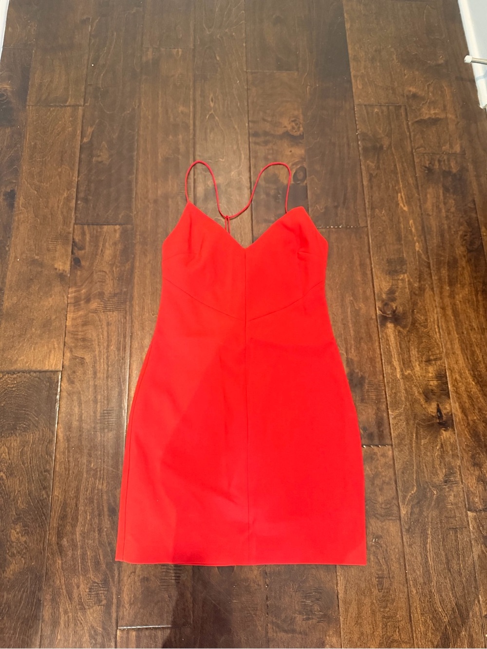 Likely Red Spaghetti-Strap Mini Dress